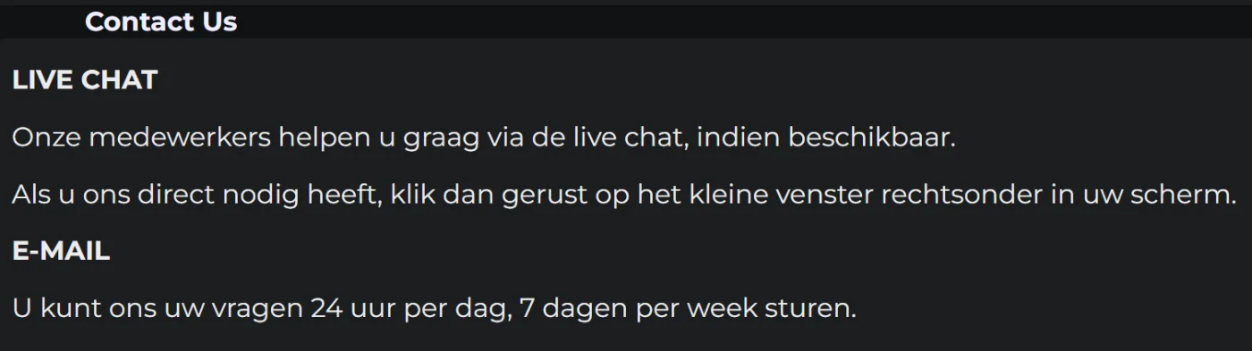 Wildies Casino Klantenservice