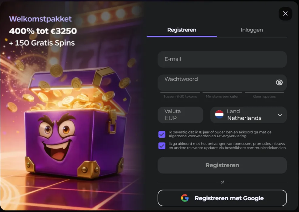 Wildies Casino Registratie en Inloggen
