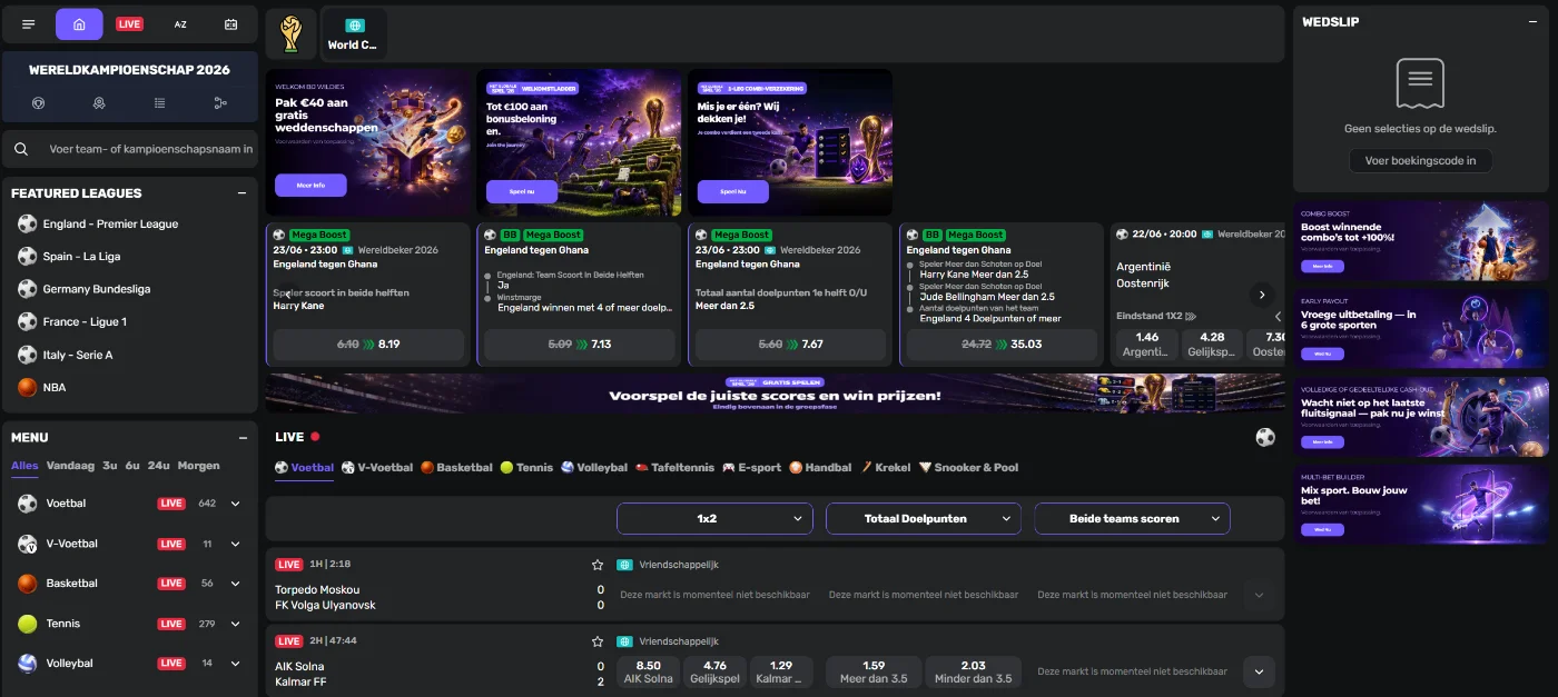 Wildies Casino Sportbetting en eSports